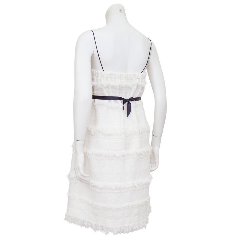 Wool mini dress Chanel White size 42 FR in Wool - 29919631