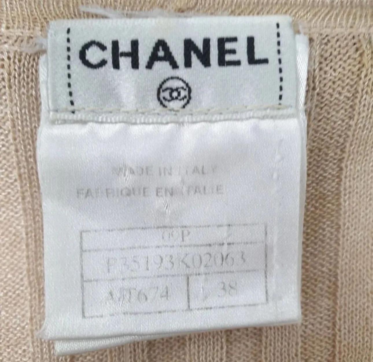 Chanel Spring 2009 Beige Cardigan Dress Tunic  For Sale 1
