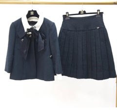 Chanel Primavera 2010 Gonna con fiocco Giacca Abito Sz.36, Gonna Sz.38