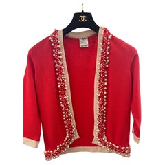 Chanel spring 2010 faux pearl embroidery cashmere cardigan 