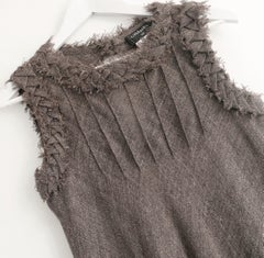 Chanel Spring 2010 Origami Trim Linen & Alpaca Dress