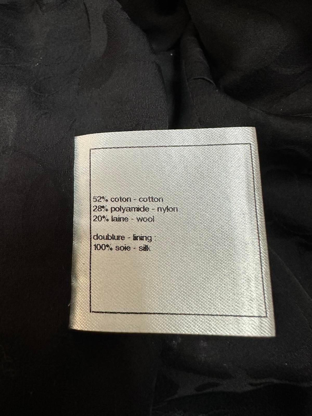 Chanel Primavera 2012 Graffiti Tweed Nero Bianco Giacca Sz.38 in vendita 2