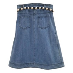 CHANEL Spring 2013 Denim CC Faux Pearl Button Dress
