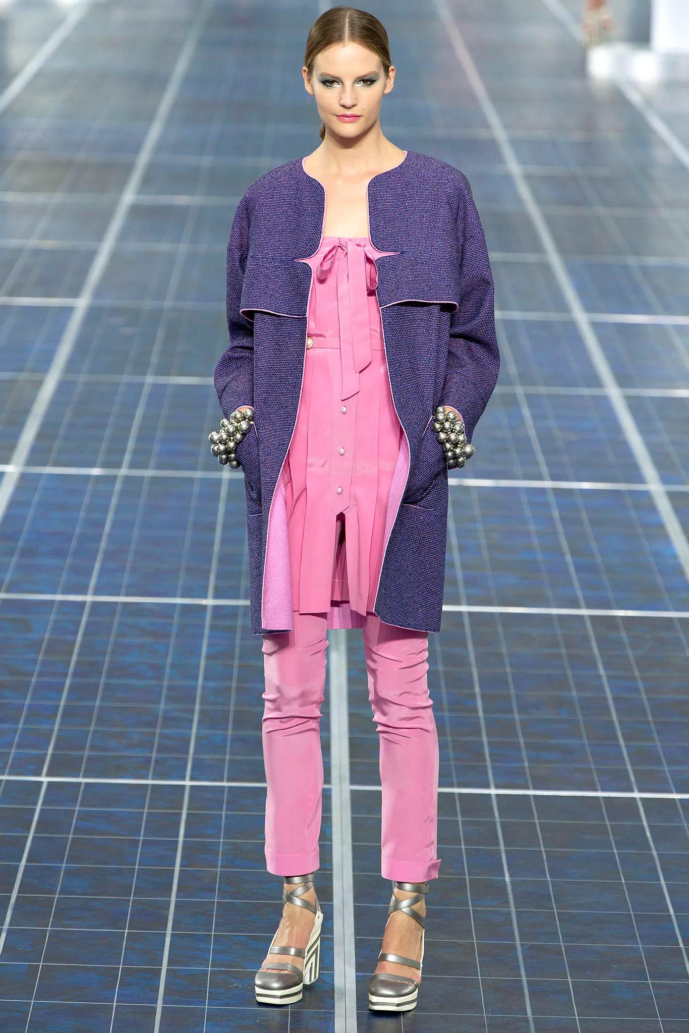 Chanel Spring 2013 Purple Tweed Open Front Coat 4