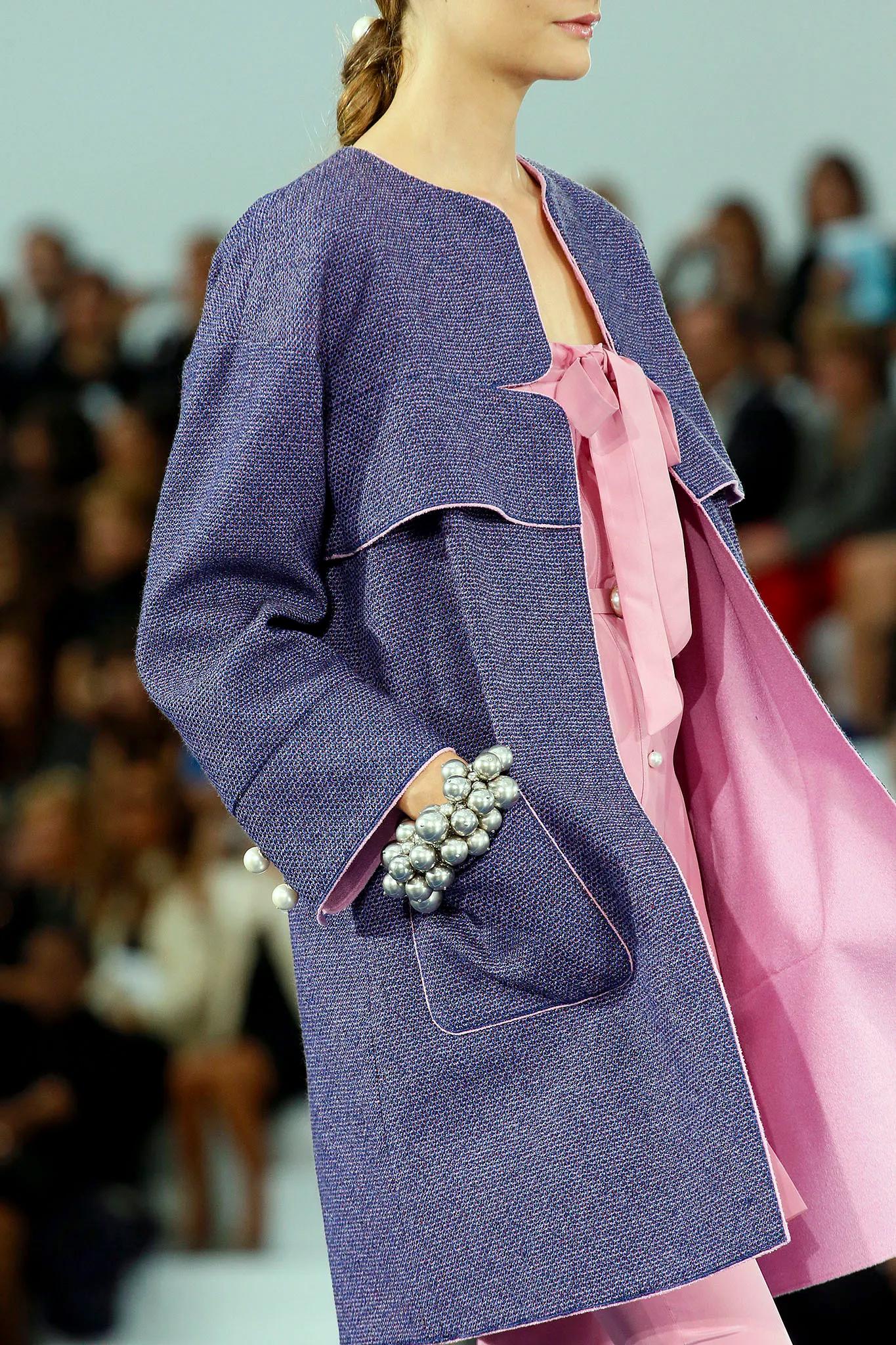 Chanel Spring 2013 Purple Tweed Open Front Coat 3