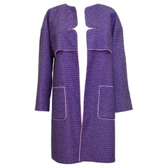 Chanel Spring 2013 Purple Tweed Open Front Coat