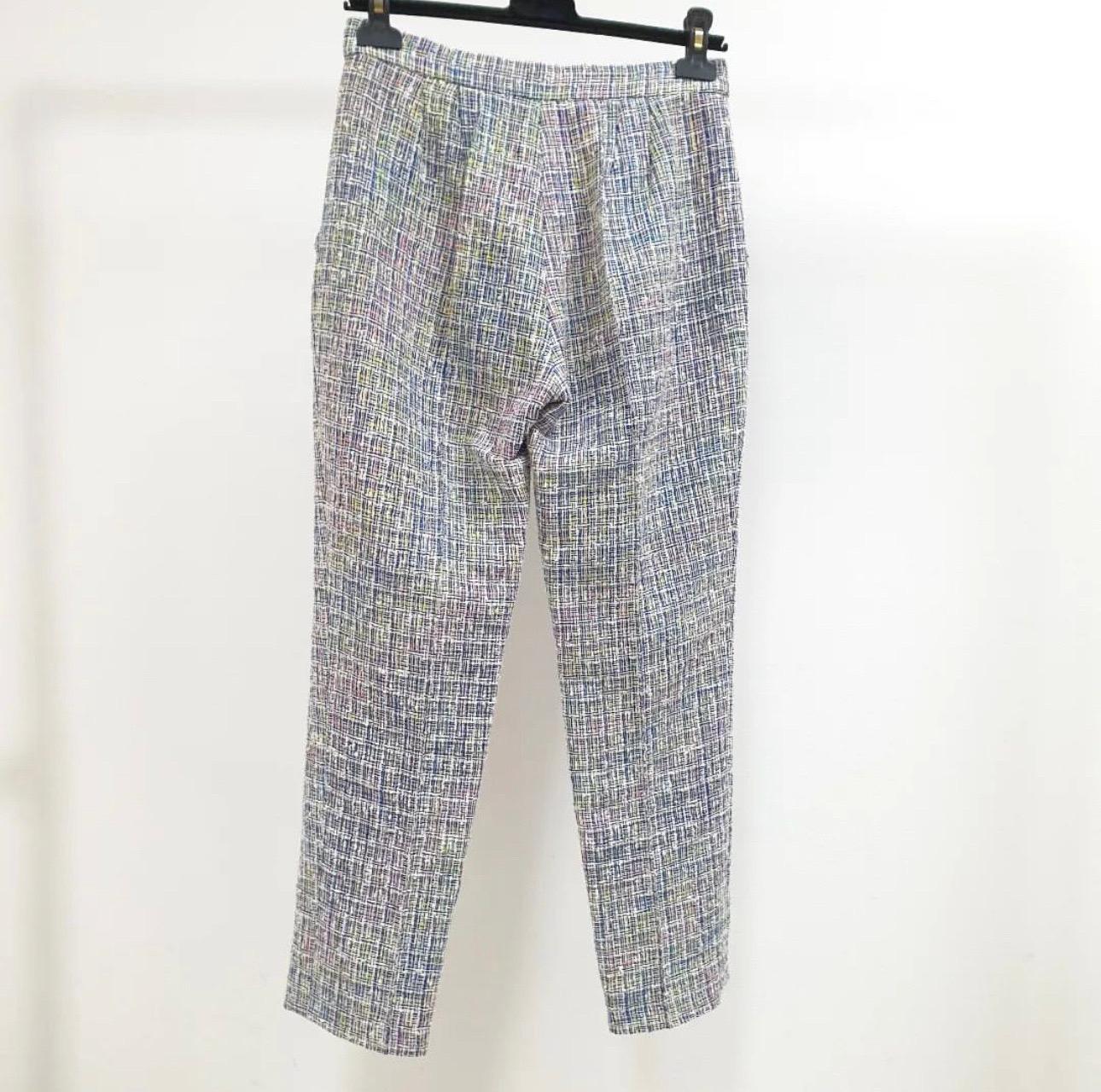 Chanel Spring 2014 Runway Multicolor Pants  In Excellent Condition In Krakow, PL