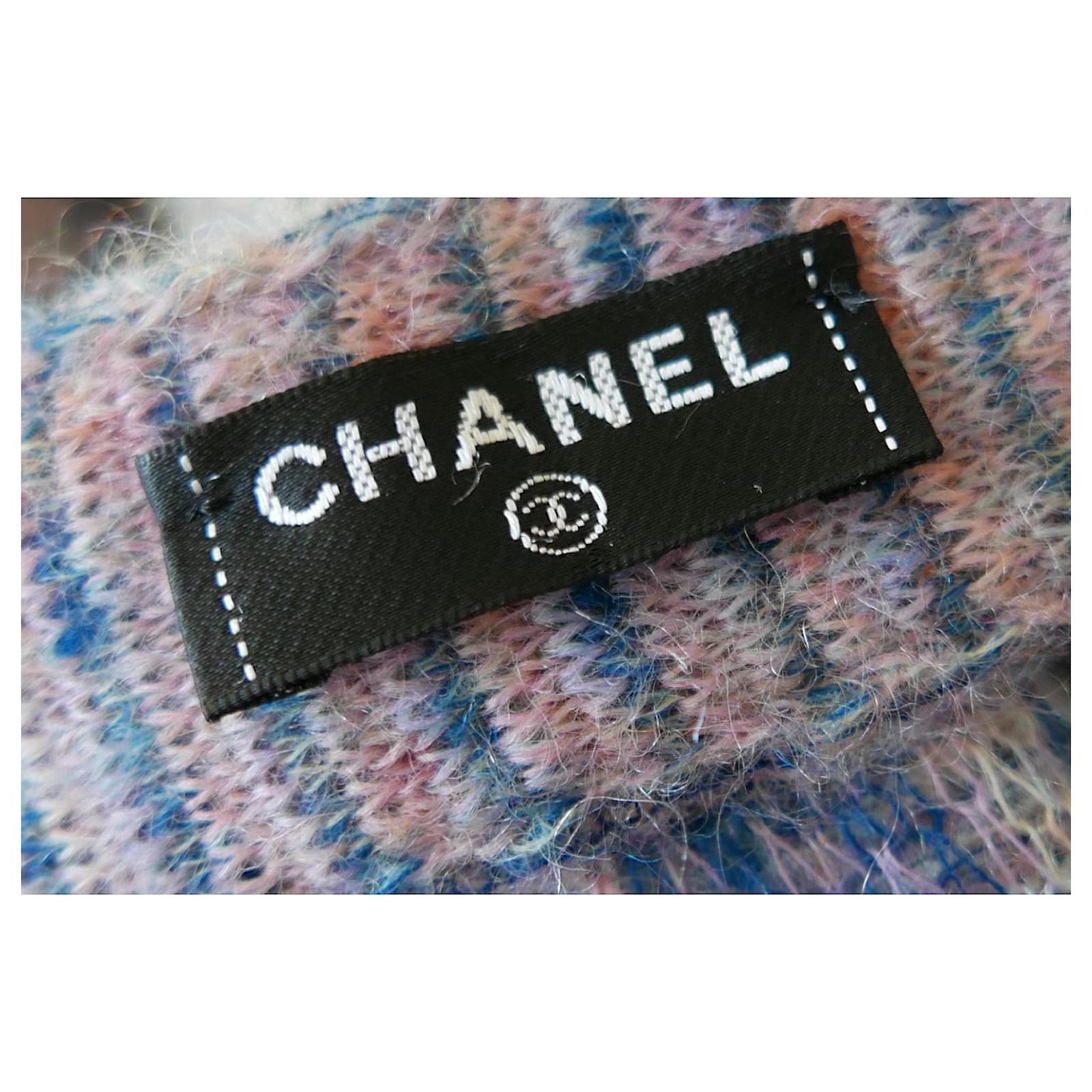 Chanel Spring 2014 Sequin Trim Pastel Knit Dress For Sale 6