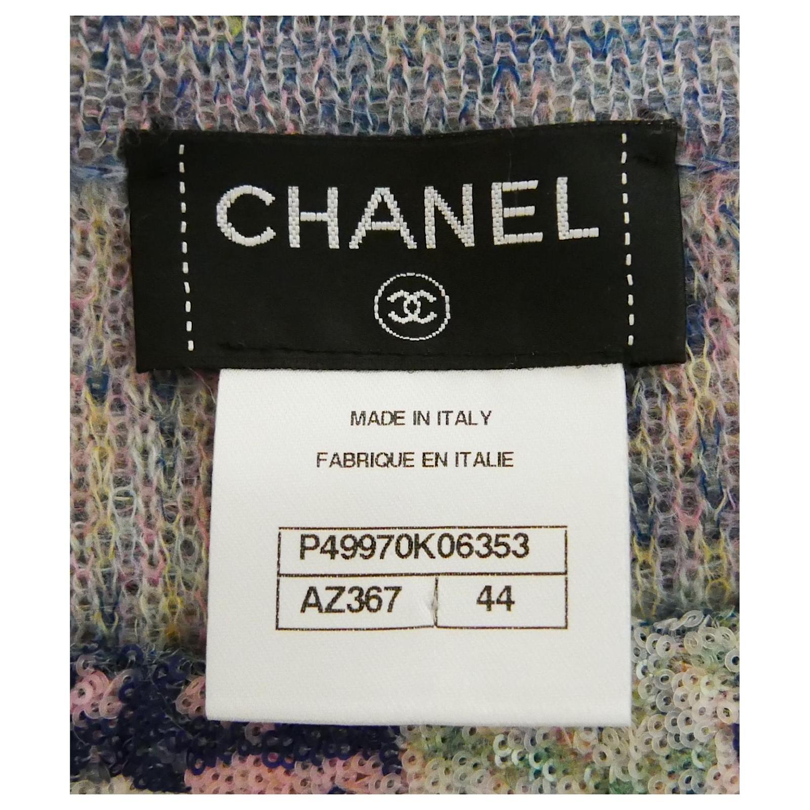 Chanel Spring 2014 Sequin Trim Pastel Knit Dress For Sale 4