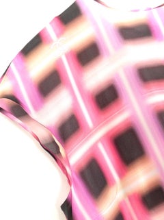 Chanel Spring 2017 Neon Print Silk Top