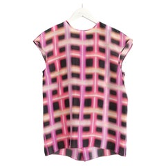 Chanel Spring 2017 Neon Print Silk Top