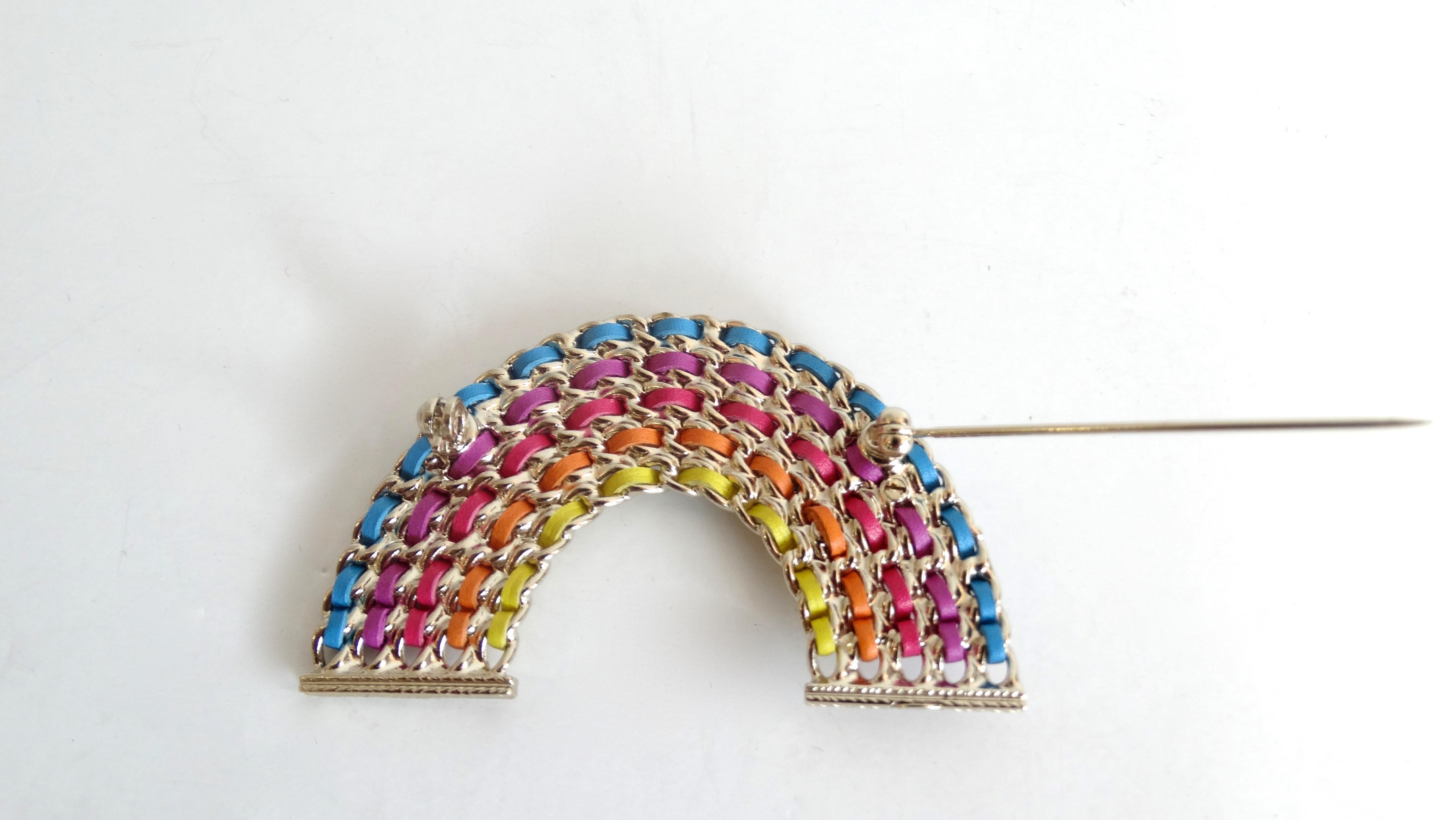 chanel multicolor brooch