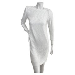Chanel Spring 2018 (Karl Lagerfeld) Ivory Sequin Shift Dress FR 34