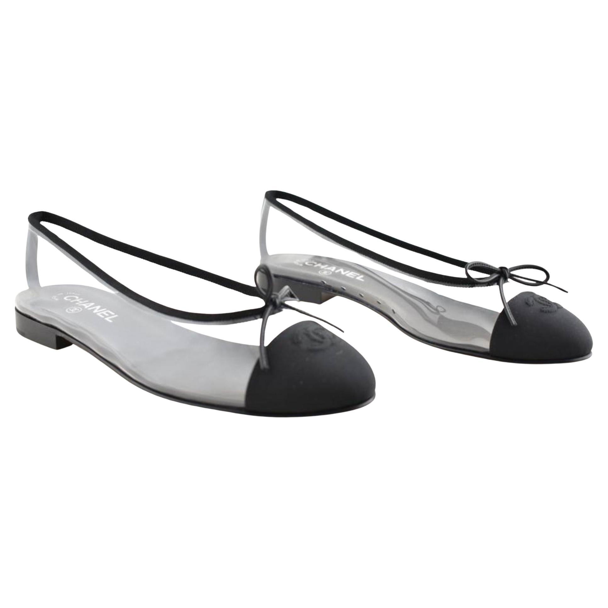 Chanel  Spring 2018 Transparent Clear Naked Ballet Flats 41 In New Condition For Sale In Miami, FL