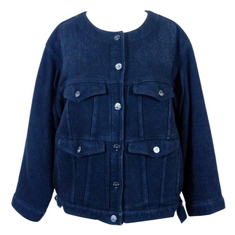 Chanel Spring 2019 Black Denim Jacket