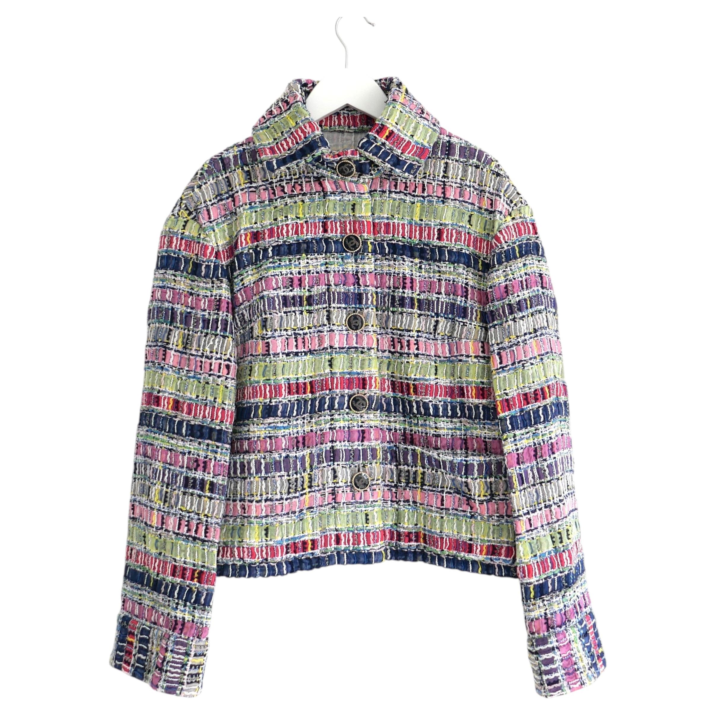 Chanel Spring 2021 Candy Fantasy Tweed Ribbon Weave Jacket