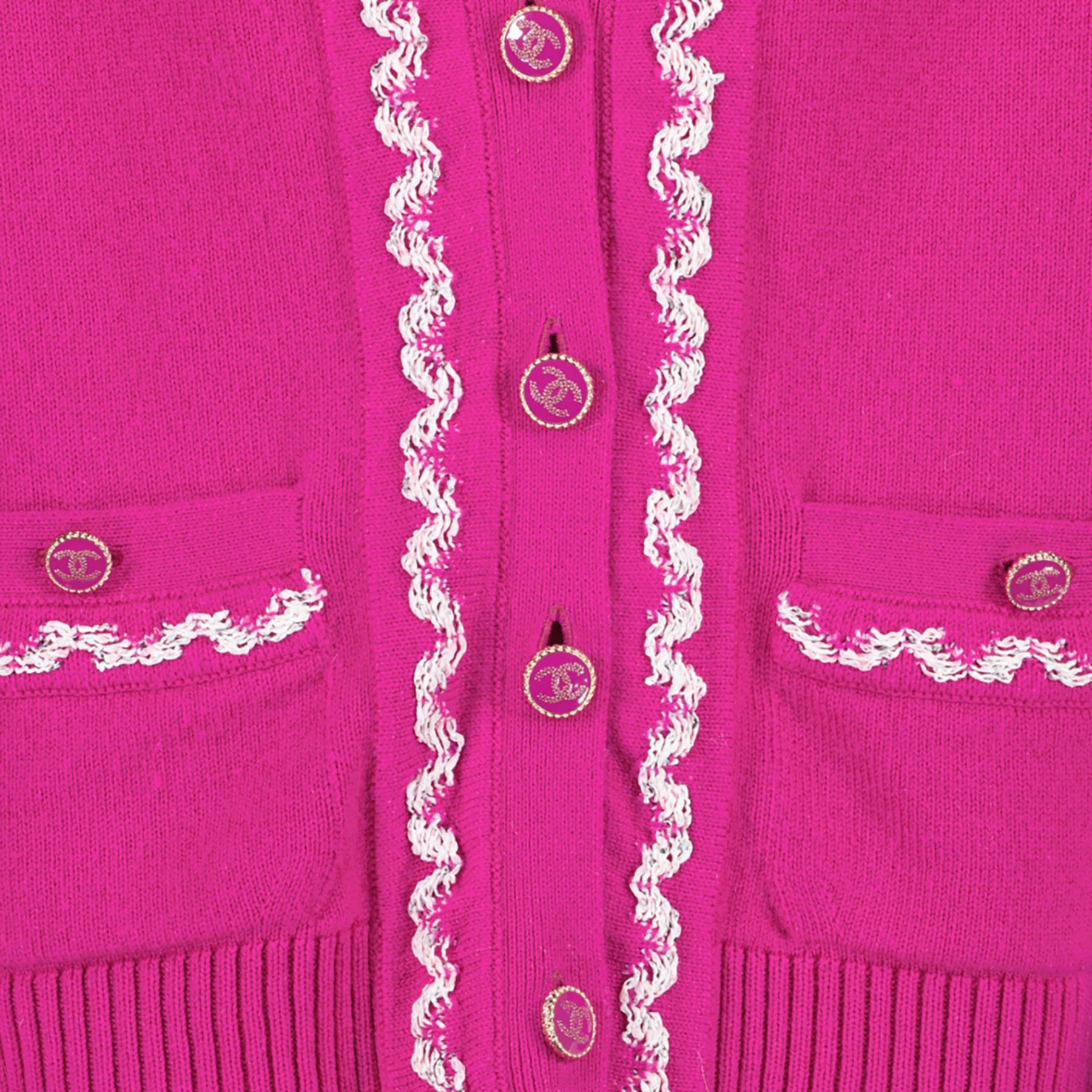 chanel pink cardigan 2021
