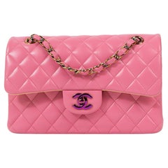 Chanel Spring 2021 Pink Small Rainbow Classic Flap Bag