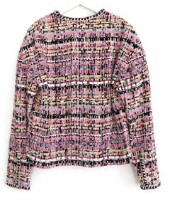 Chanel Spring 2022 Pink Fantasy Rag Tweed Jacket