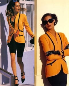 CHANEL Spring/Summer 1991 by Karl Lagerfeld — Vintage Orange Bouclé Jacket