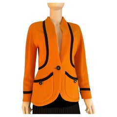 CHANEL Spring/Summer 1991 by Karl Lagerfeld — Vintage Orange Bouclé Jacket