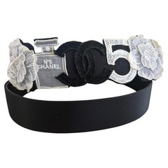 Chanel Spring Summer 2006 No. 5 Embroidered Belt, Size 85/34