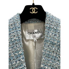 Chanel Spring-Summer 2016 Light Blue Multicolor Tweed Blazer Sz.38