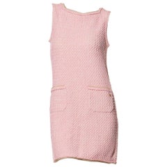 Chanel Primavera/Estate 2017 Mini Abito in Tweed Rosa FR 36 / US 4 Pezzo da Collezione