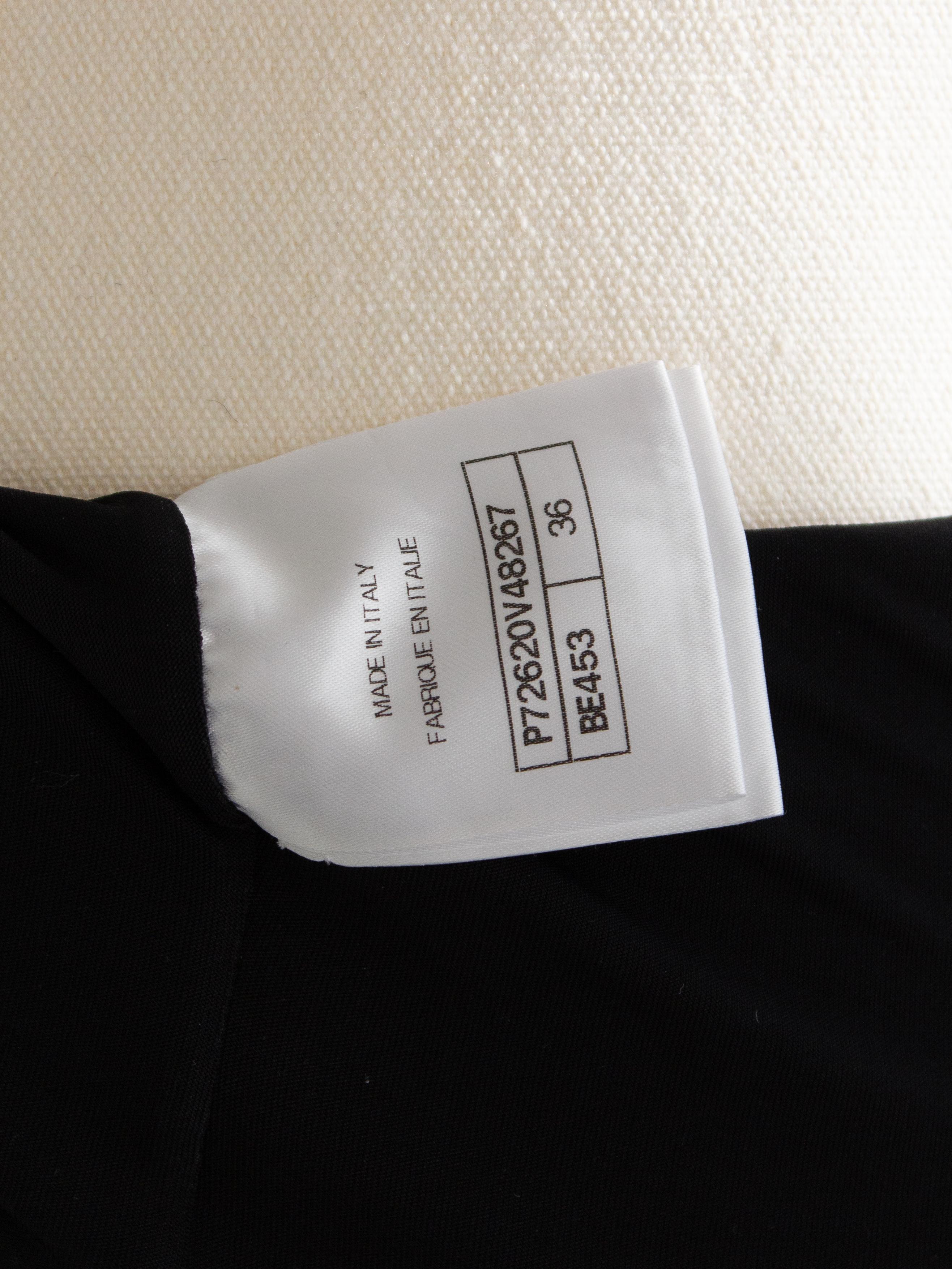Chanel Spring/Summer 2022 Black White Ribbed Crystal CC 22S Bodysuit Swimsuit 10