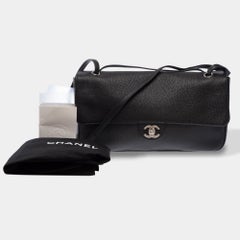 Chanel Spring/Summer 2026 Black Grained Calfskin Maxi Flap Bag