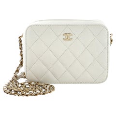 Chanel Square CC Chain Camera Bag Quilted Caviar Mini