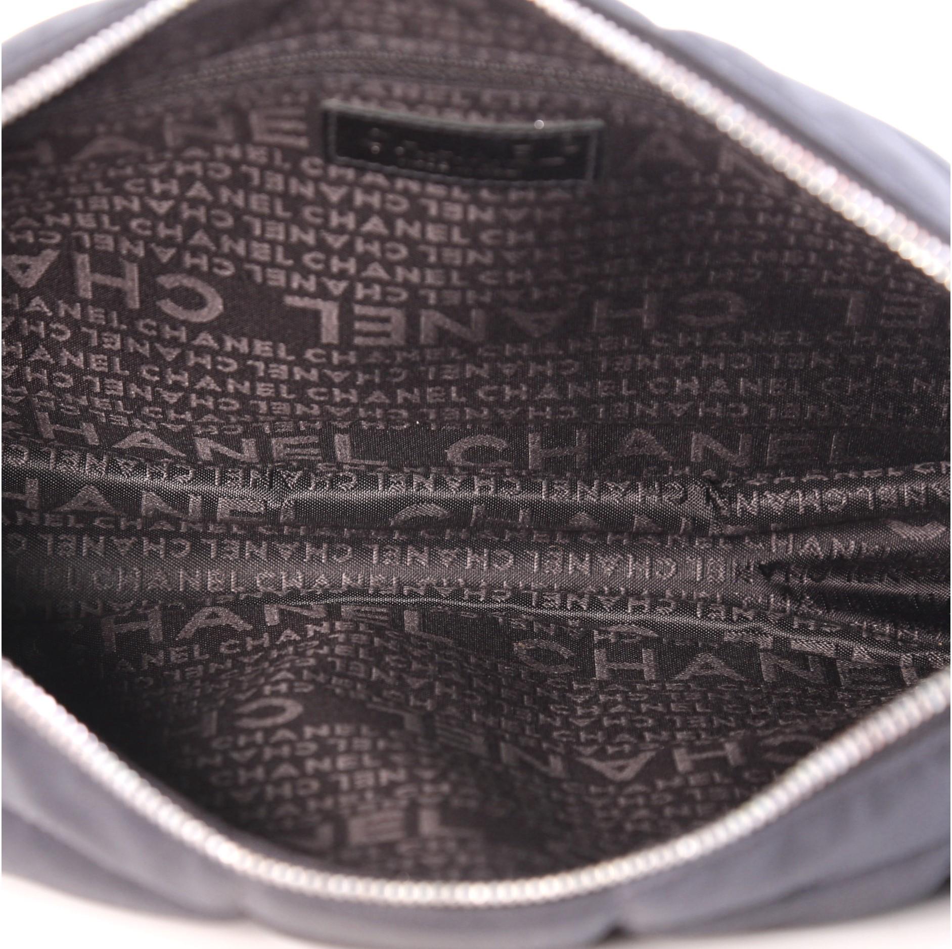 Chanel Square CC Charm Pochette Quilted Nylon Medium 2