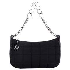 Chanel Square CC Charm Pochette Quilted Nylon Medium