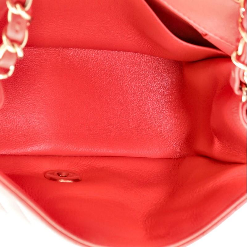 Women's or Men's Chanel Square Classic Single Flap Bag Chevron Lambskin Mini
