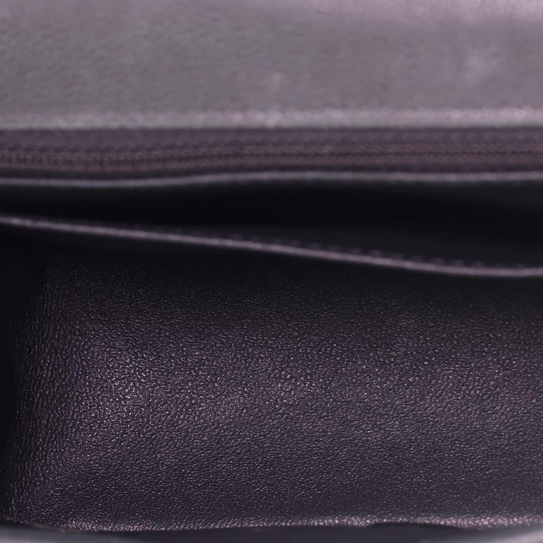 Chanel classic black square flap bag quilted caviar