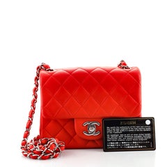 Chanel Square Classic Single Flap Bag Quilted Lambskin Mini