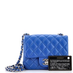 Chanel Square Classic Single Flap Bag Quilted Lambskin Mini