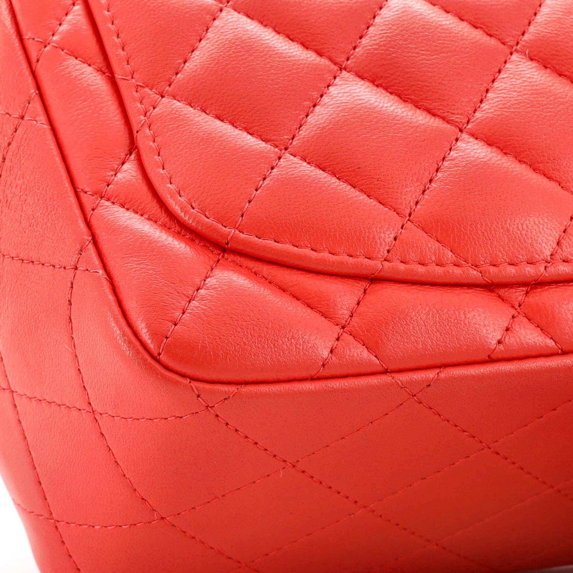 Chanel Square Classic Single Flap Bag Quilted Lambskin Mini For Sale 3