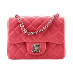 Chanel Square Classic Single Flap Bag Quilted Lambskin Mini