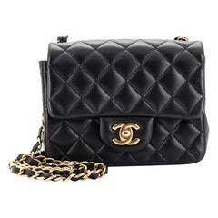 Chanel Square Classic Single Flap Bag Quilted Lambskin Mini Chanel Square Classic Single Flap Bag Quilted Lambskin Mini