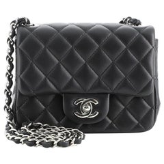 Chanel Square Classic Single Flap Bag Quilted Lambskin Mini Chanel Square Classic Single Flap Bag Quilted Lambskin Mini