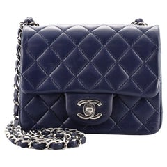 Chanel Square Classic Single Flap Bag Quilted Lambskin Mini