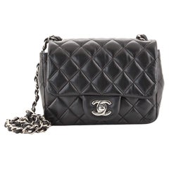 Chanel Square Classic Single Flap Bag Quilted Lambskin Mini