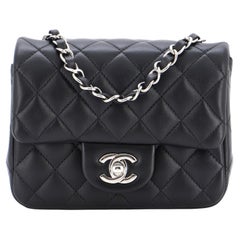 Chanel Square Classic Single Flap Bag Quilted Lambskin Mini