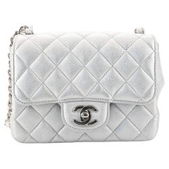 Chanel Square Classic Single Flap Bag Quilted Metallic Lambskin Mini Chanel Square Classic Single Flap Bag Quilted Metallic Lambskin Mini