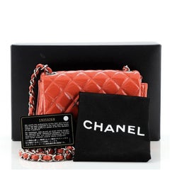 Chanel Square Classic Single Flap Bag Quilted Patent Mini