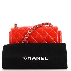 Chanel Square Classic Single Flap Bag Quilted Patent Mini