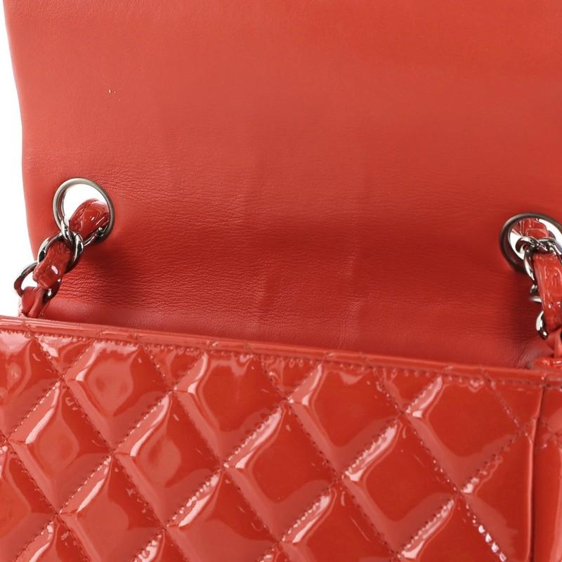 Chanel Square Classic Single Flap Bag Quilted Patent Mini 2