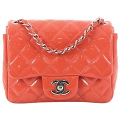 Chanel Square Classic Single Flap Bag Quilted Patent Mini