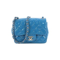 Chanel Square Classic Single Flap Bag Quilted Patent Mini